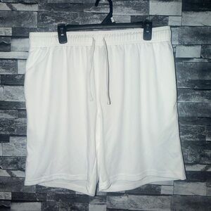 Athletic Works White Men's Mesh Drawstring Shorts